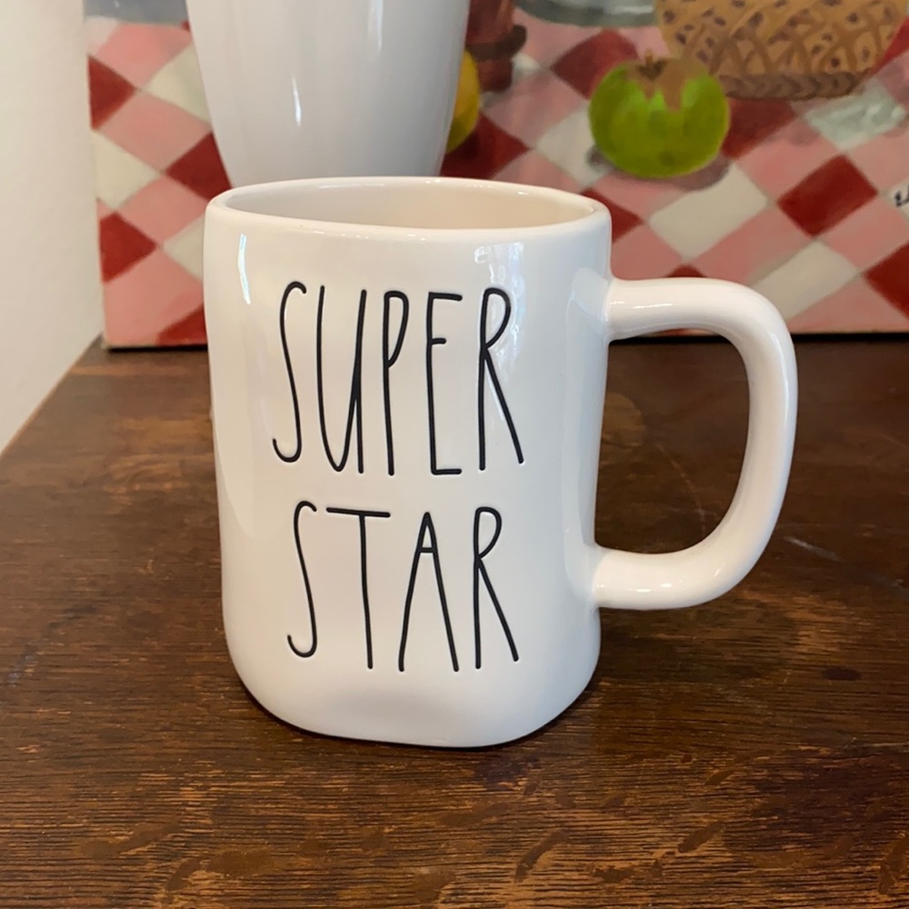 New! Rae Dunn “Super Star” mug. Double sided